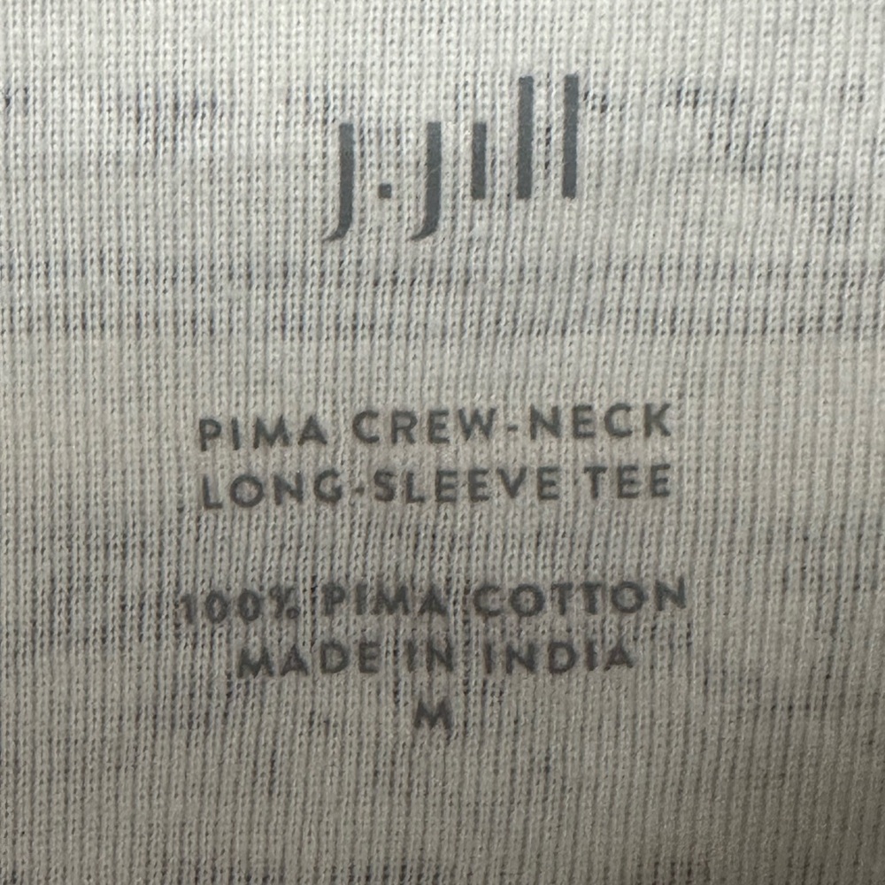 J. Jill Women Tunic Perfect Pima Crew Neck Long-Sleeve Cotton Tee Shirt Size M - Picture 4 of 9